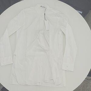 NWT Helmut Lang Ovrlap white blouse